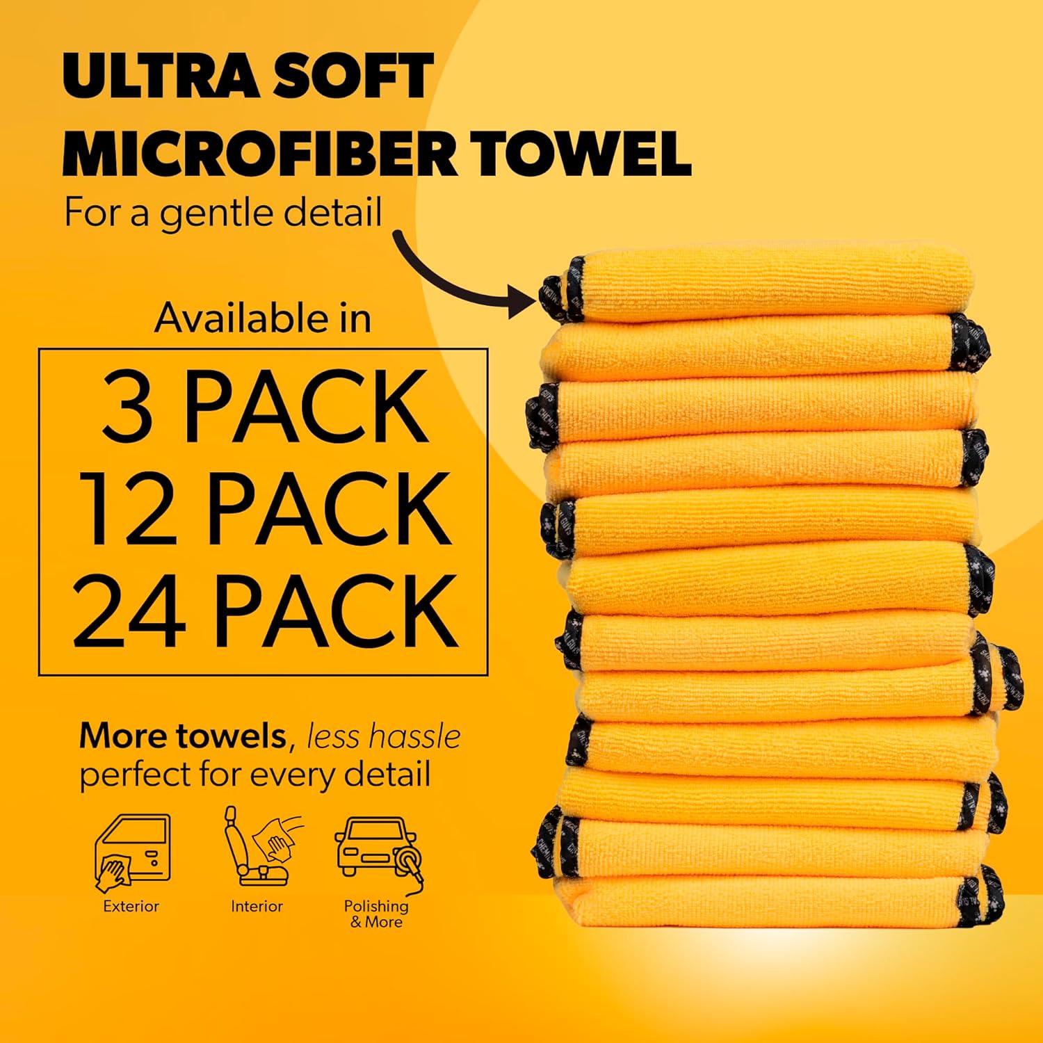 Toffler Space - Premium Microfiber Towels, 12-Pack